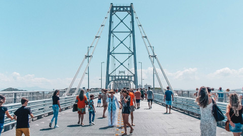 imagem capa Ponte Hercílio Luz em Florianópolis - Santa Catarina