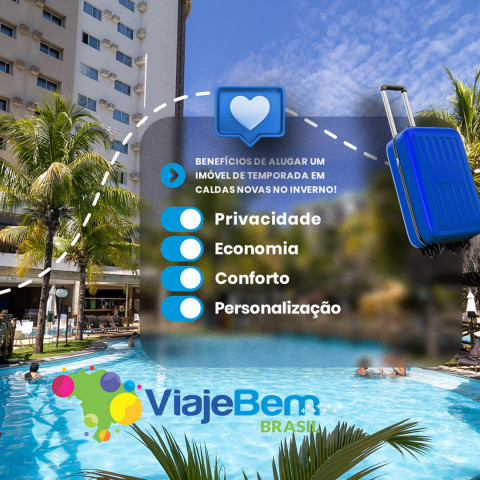 Imagem representativa: Benefícios de alugar um imóvel de temporada em Caldas Novas, especialmente durante o inverno