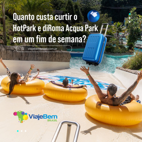 Imagem representativa: Quanto custo curtir o  HotPark e diRoma Acqua Park em um fim de semana para duas pessoas