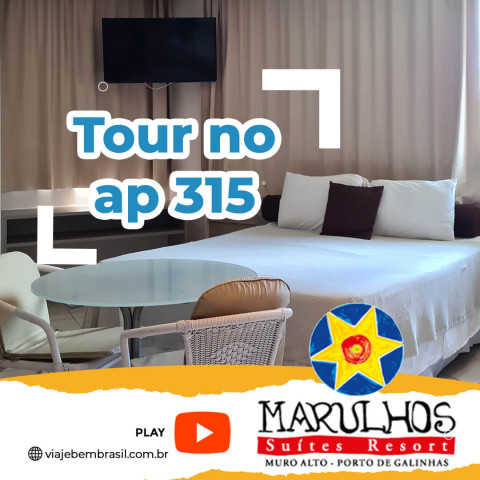 Imagem representativa: Tour no meu Apartamento 315 no Marulhos Suítes Resorts em Porto de Galinhas - Acomoda até 5 pessoas